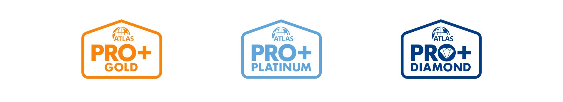 Atlas PRO+ Tier Badges showing contractor levels